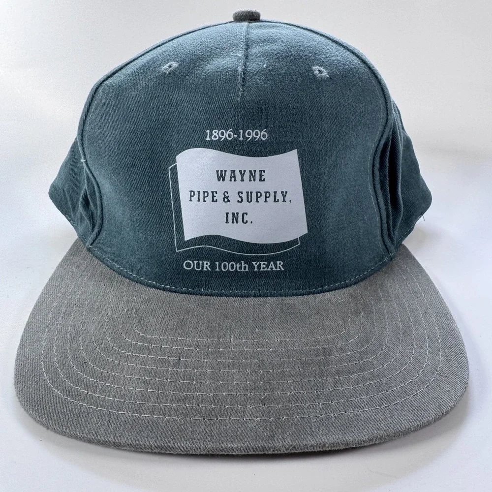 Vintage 1996 Wayne Pipe Supply‎ Inc 100th Anniversary Two Tone Cap Promo Hat